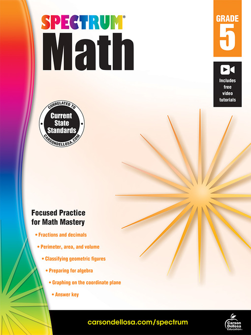 Title details for Spectrum Math Workbook, Grade 5 by Spectrum - Available